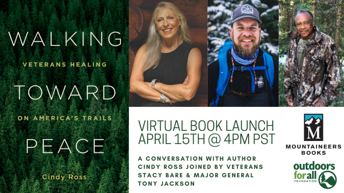 YOU’RE INVITED- BOOK LAUNCH of “Walking Toward Peace- Veterans Healing on America’s Trails.”